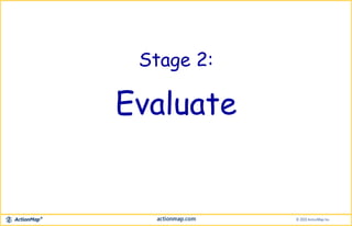 Stage 2:
Evaluate
 