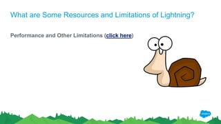 What are Some Resources and Limitations of Lightning?
Performance and Other Limitations (click here)
 