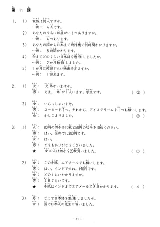 Minna No Nihongo Shokyuu 1 Mondai Script