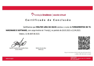 Certificado Fundamentos de TI: Hardware e Software