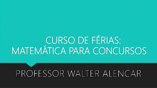 Curso de matematica para concursos