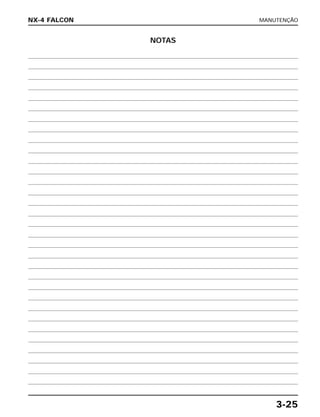 MANUTENÇÃO
3-25
NX-4 FALCON
NOTAS
 