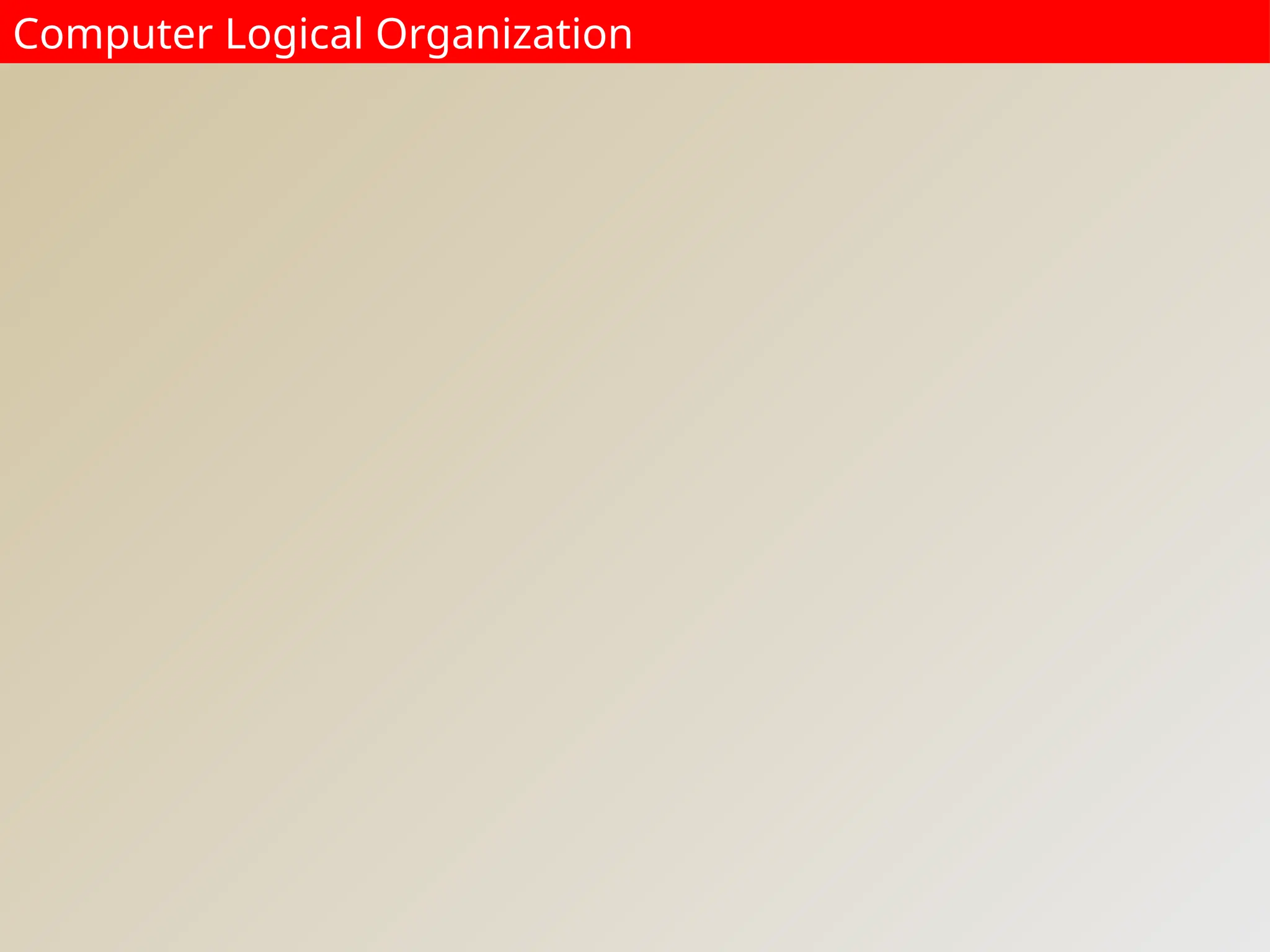 Computer Logical Organization
 