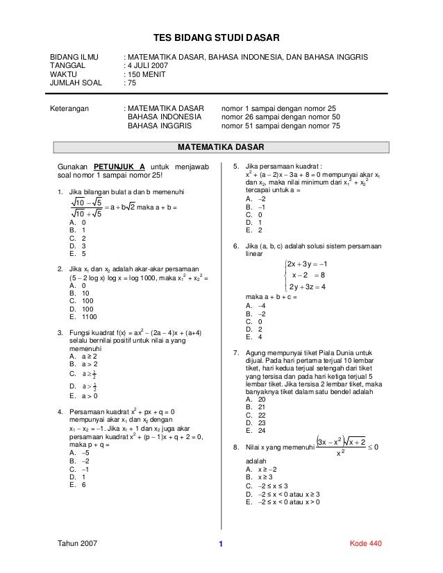 Cara Kerja Soal Bahasa Inggris Tes Masuk Kuliah