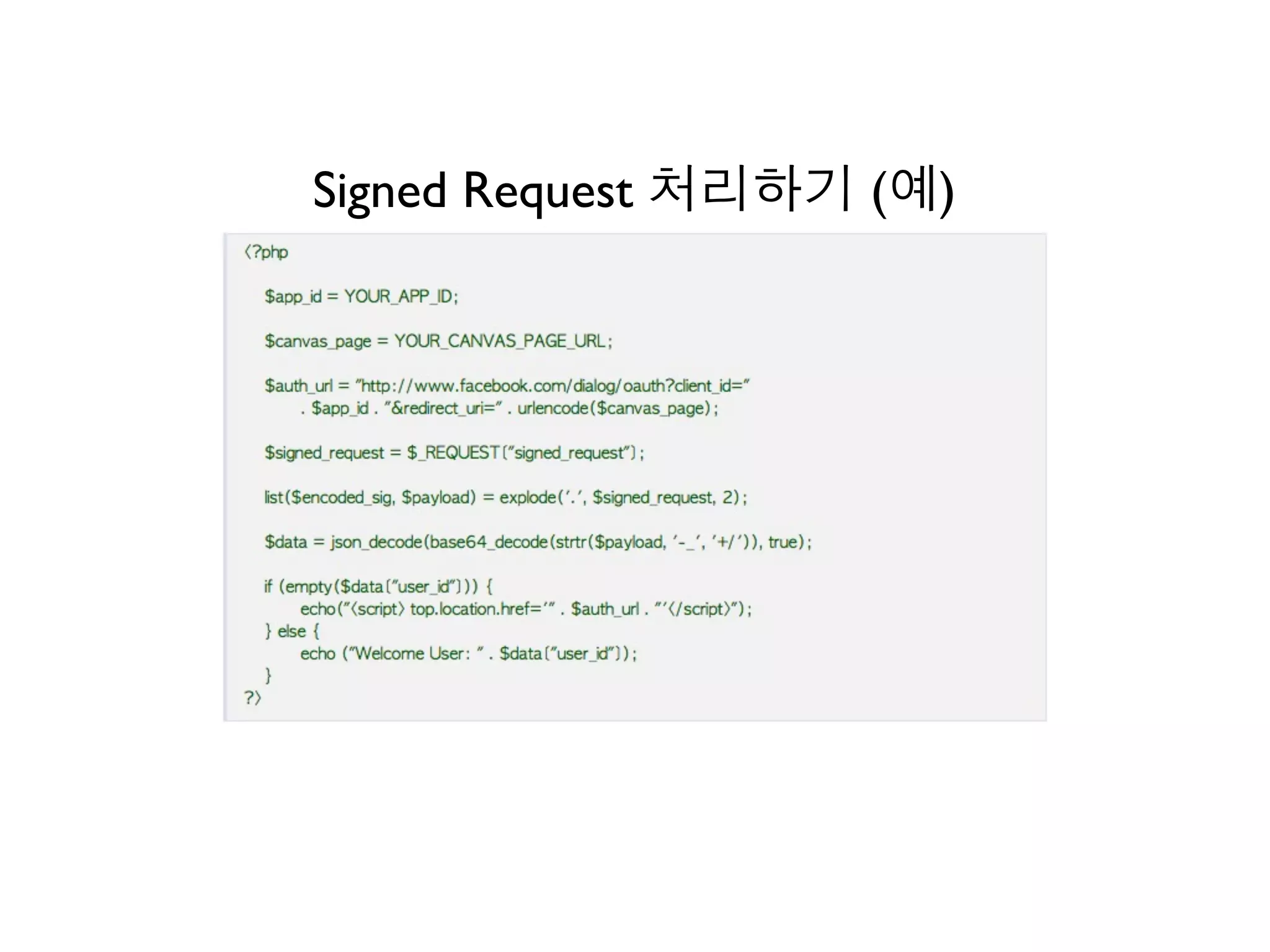 Signed Request   (   )
 