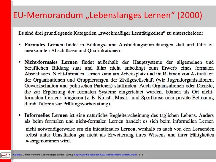 memorandum lernen pdf lebenslanges Kompetenzentwicklung und Lernen Einführung:
