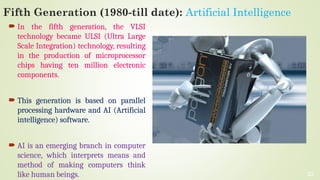 Evolution of Computers: From Vacuum Tubes to Artificial Intelligence | PPT