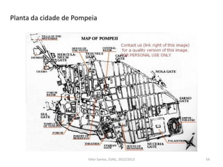 54
Planta da cidade de Pompeia
Vítor Santos, ESAG, 2012/2013
 
