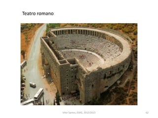 62
Teatro romano
Vítor Santos, ESAG, 2012/2013
 