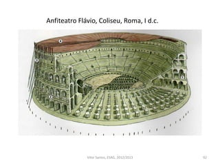 Anfiteatro Flávio, Coliseu, Roma, I d.c.
92Vítor Santos, ESAG, 2012/2013
 