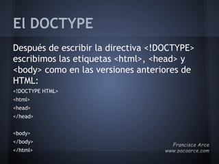 El doctype de HTML5 | PDF