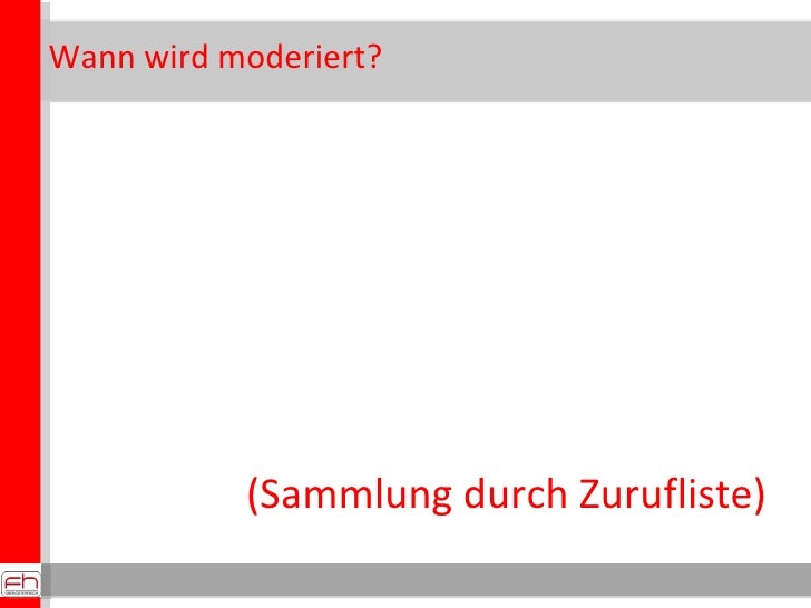 Aufgaben Eines Moderators Aufgaben Eines Moderators