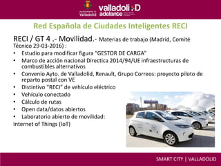 Proyecto reparto postal con VE
SMART CITY | VALLADOLID
 