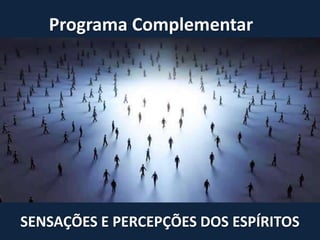 Programa Complementar
SENSAÇÕES E PERCEPÇÕES DOS ESPÍRITOS
 