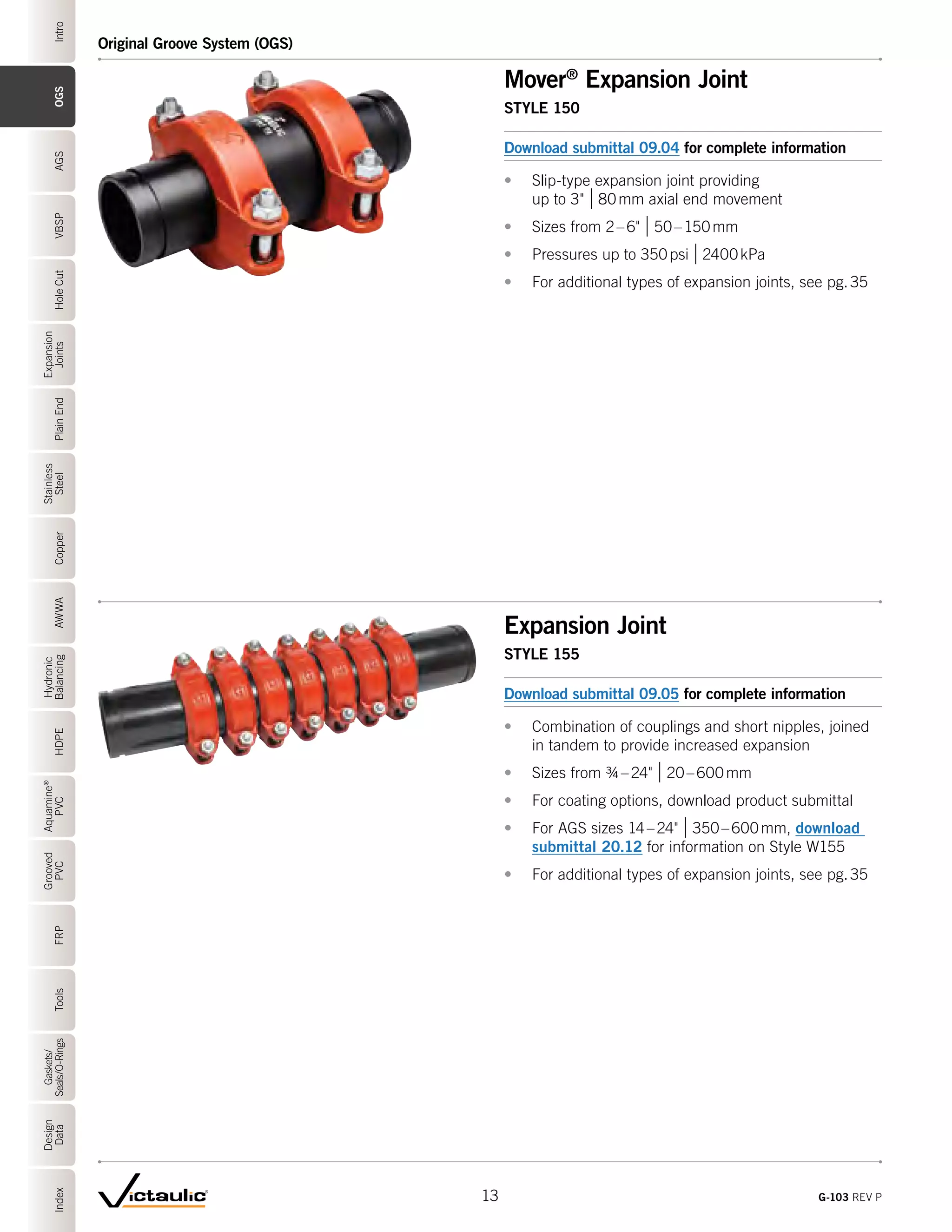 Victaulic G103 Product Catalog PDF