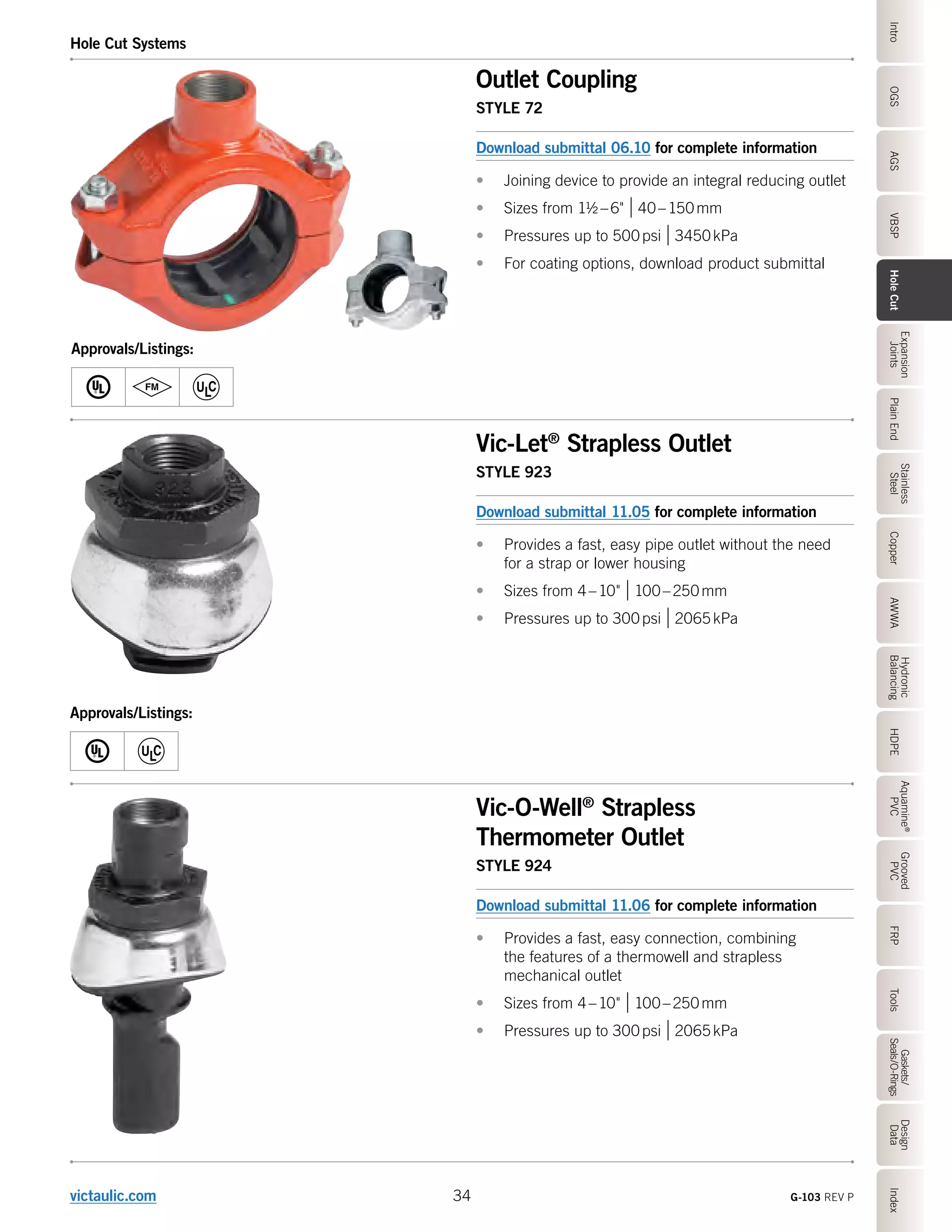 Victaulic G103 Product Catalog PDF