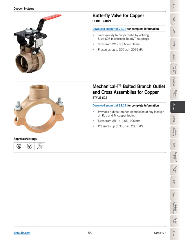 Victaulic G103 Product Catalog