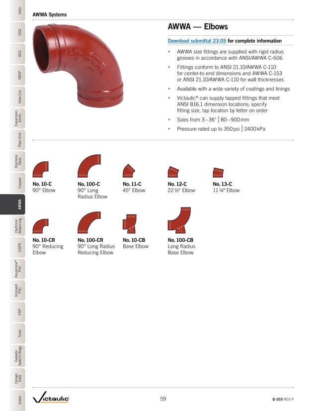 Victaulic G103 Product Catalog