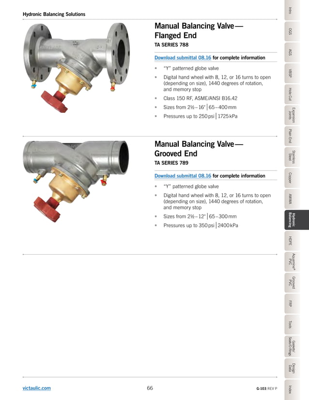 Victaulic G103 Product Catalog