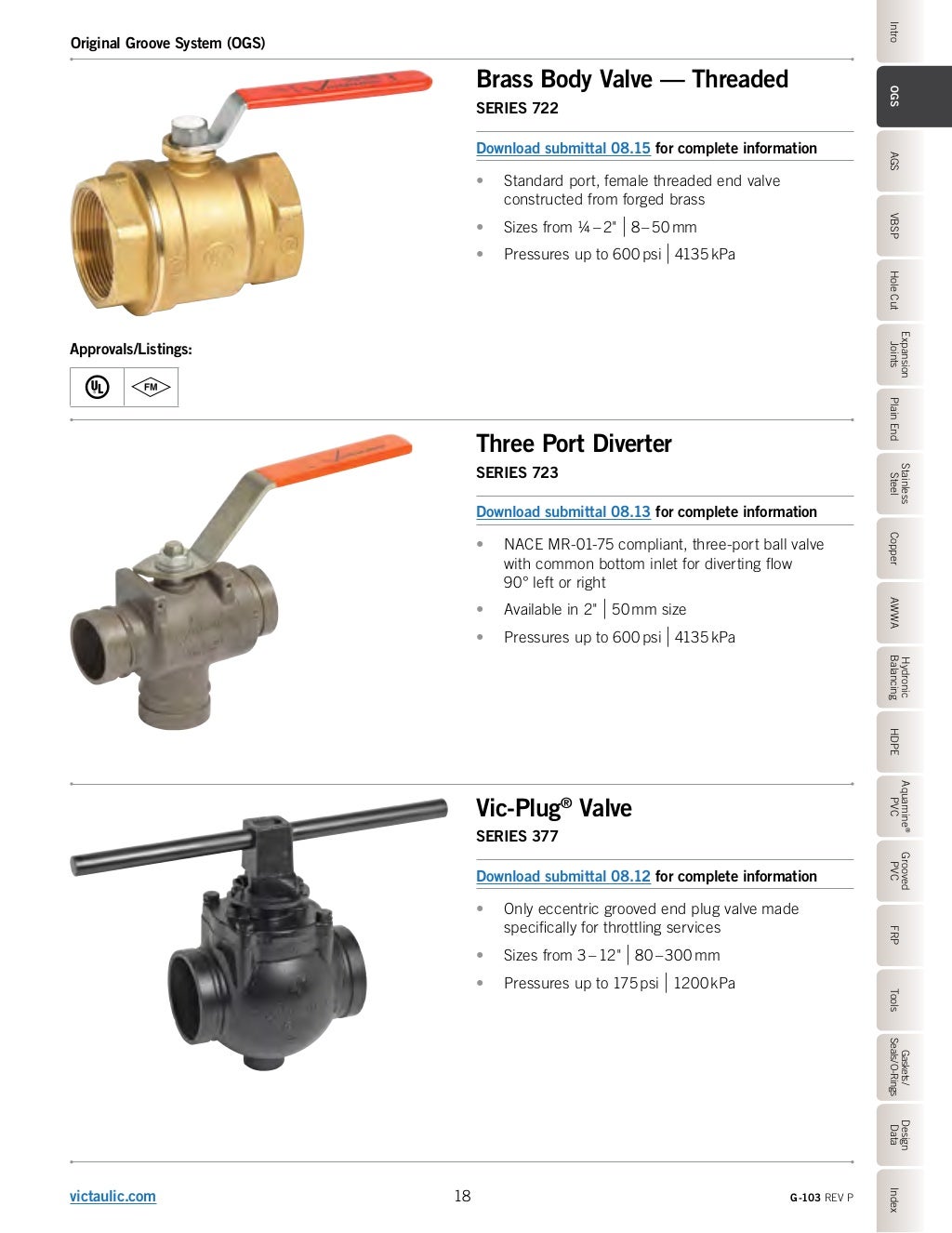 Victaulic G103 Product Catalog