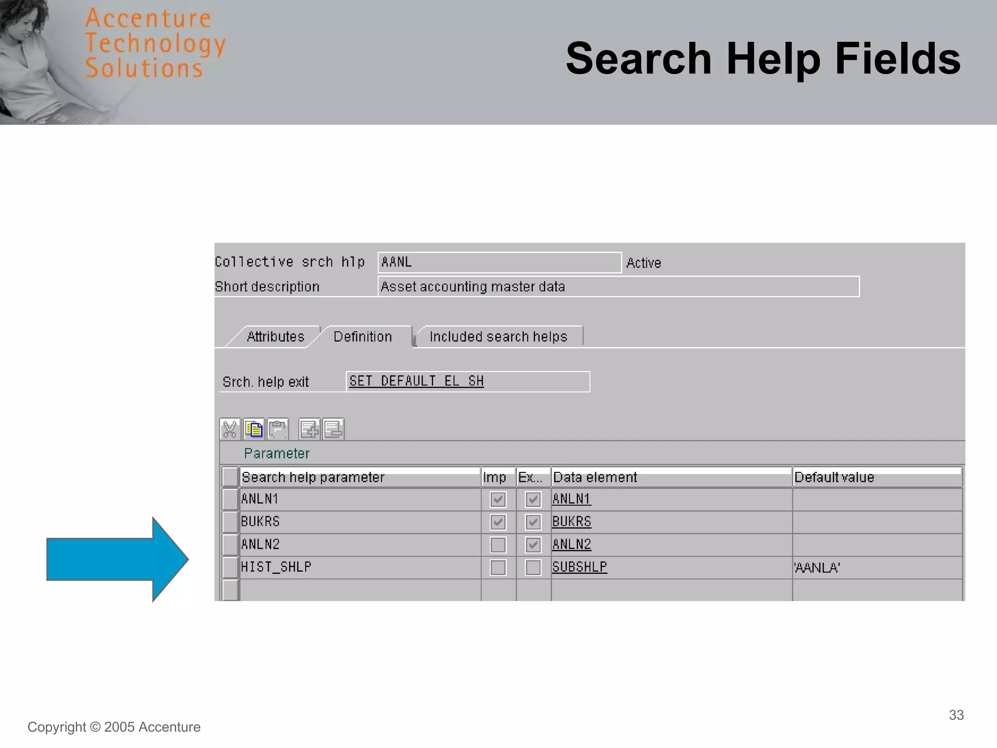 Search Help Fields 