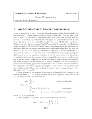 A preliminary lemma is required.
Lemma 22 Let M1;M2 be matchings in a bipartite graph. Then M14M2 is a union
of vertex disjoint paths and cycles which alternate between the edges of M1 and M2.
Sketch of the proof of main result: For each pair of states M1;M2 with M1 2 Mk,1
and M2 2 Mk, we pick a random path from M1 to M2 in H as follows. By lemma 22
we can write the symmetric di erence of the matchings M1 and M2 as
M14M2 = C D E
where each element of C denotes a cycle or path in G with the same number of edges
from M1 as from M2, each element of D denotes a path in G with one more edge
from M2 than from M1, and each element of E denotes a path in G with one more
edge from M1 than from M2. Notice that there must be exactly one more element
in D than in E. We order the paths in each set at random so C1;C2;::: ;Cr is a
random permutation of the r paths or cycles in C, D1;D2;::: ;Dq is a random
permutation of the q paths in D, and E1;E2;::: ;Eq,1 is a random permutation of
the q ,1 paths in E. A path from M1 to M2 in H is then given by:
M1
HHHHj
D1
M0 = M14D1
 E1
M00 = M04E1
...
HHHHj
Dq
M000
?C1
...
?Cr
M2
Of course, M1 ! M14D1 may not actually be a transition of the chain, but M1 !
M14D1 does de ne a path of transitions if we use the edges of D1 two at a time.
The crucial part of this proof is showing that there exists a constant c such that
for any edge e of H, the expected number of paths that go through e is upper bounded
by
E number of paths through e  cmk,1:
Random-26
 
