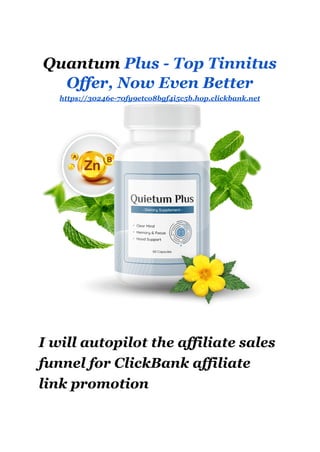 Quantum Plus - Top Tinnitus
Offer, Now Even Better
https://30246e-70fy9etco8bgf4i5c5b.hop.clickbank.net
I will autopilot the affiliate sales
funnel for ClickBank affiliate
link promotion
 