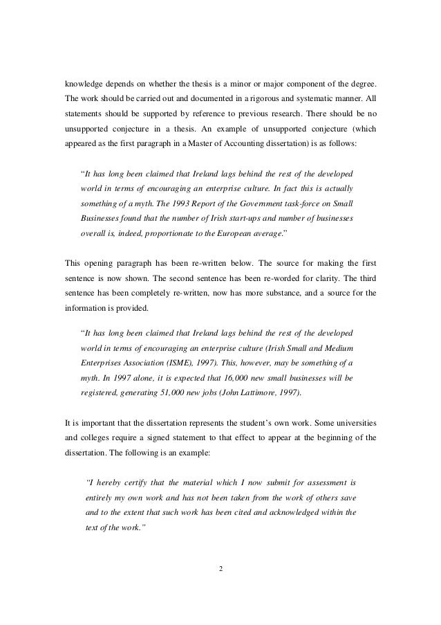How to write an accounting thesis