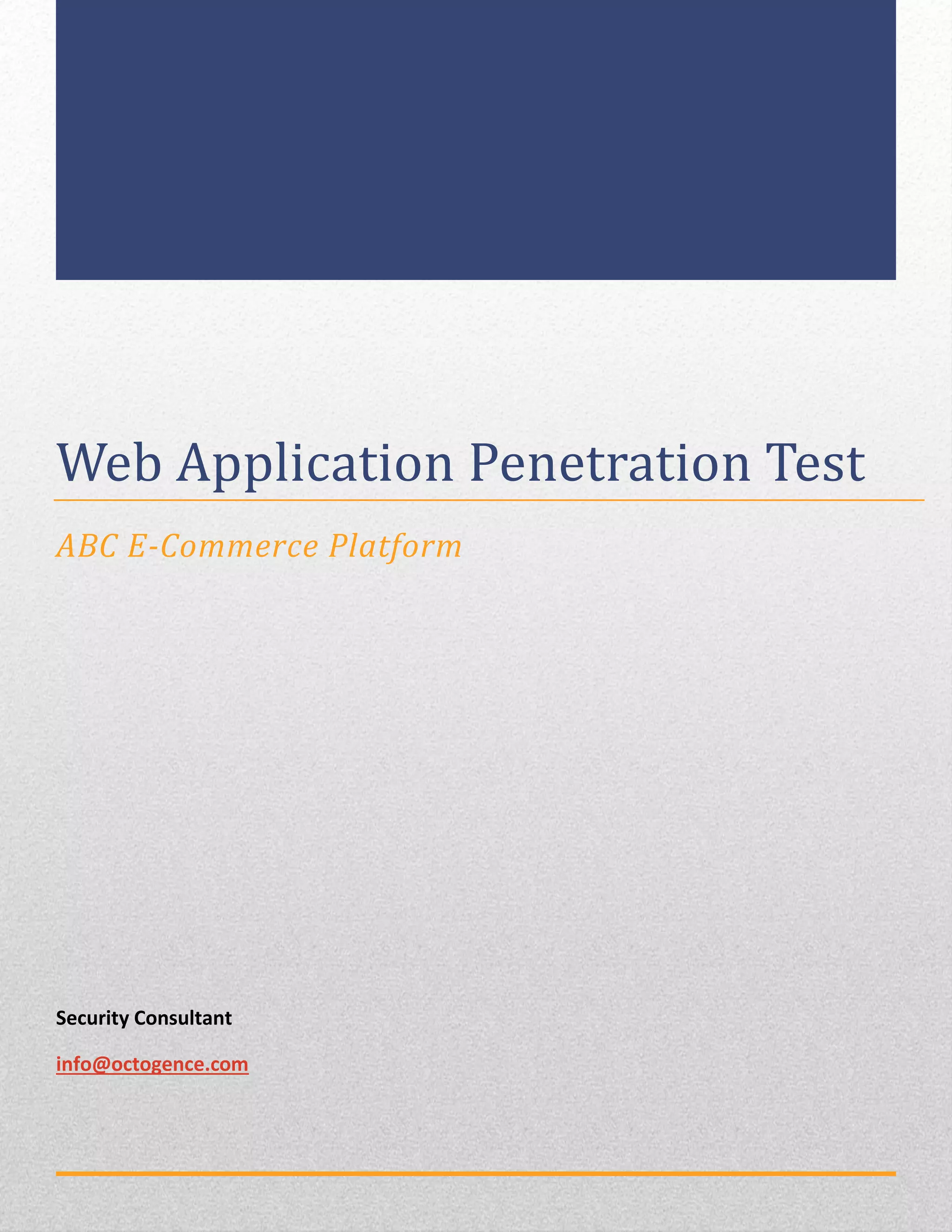 Web PenTest Sample Report | PDF