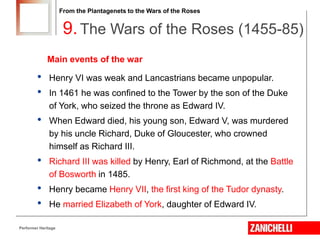 FROM PLANTAGENETS TO WARS OF THE ROSES