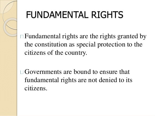 FUNDAMENTAL RIGHTS