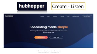 Podcasts in Education - Parveen Sharma - Twitter.com/TeacherParv - EklavyaParv.com
Hubhopper Studio
Create
https://studio....