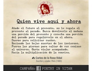 Poetry in Vitam - Carlos de la Rosa Vidal
