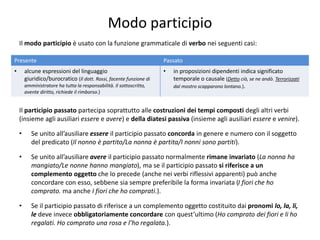 010 Morfologia e Classificazione dei Verbi