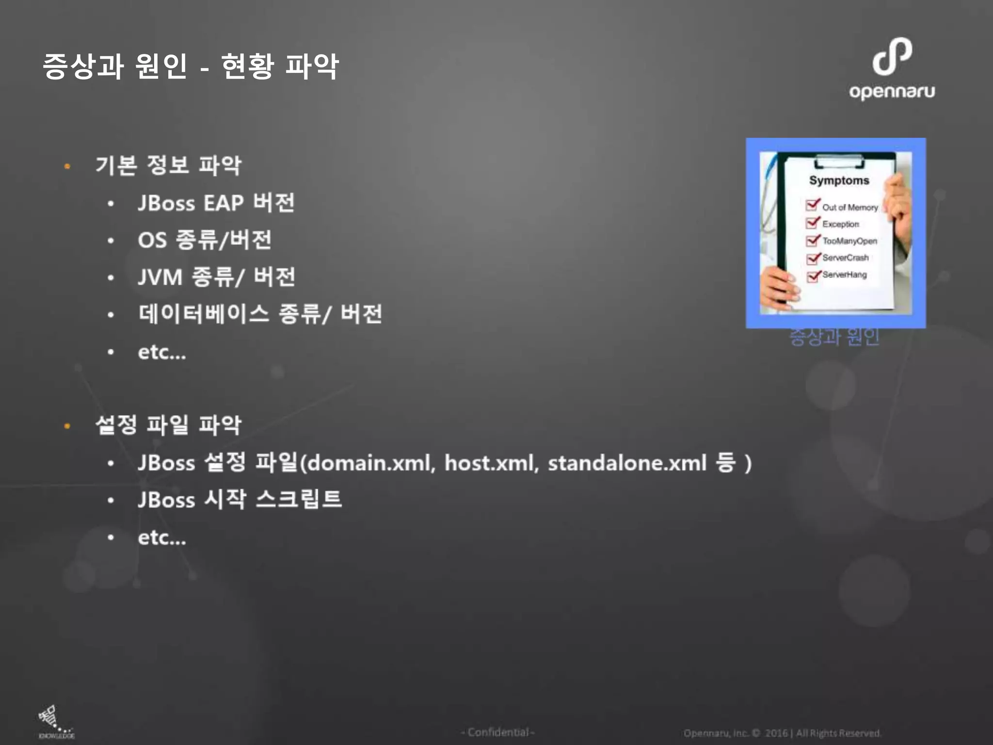 증상과 원인 - 현황 파악
 