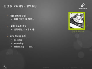 진단 및 모니터링 - 정보수집
 