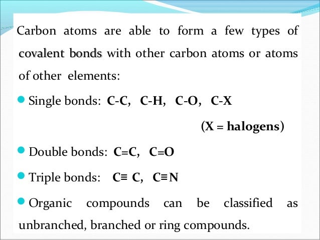 bonding in carbon compounds why can carbon form a variety of organic compounds