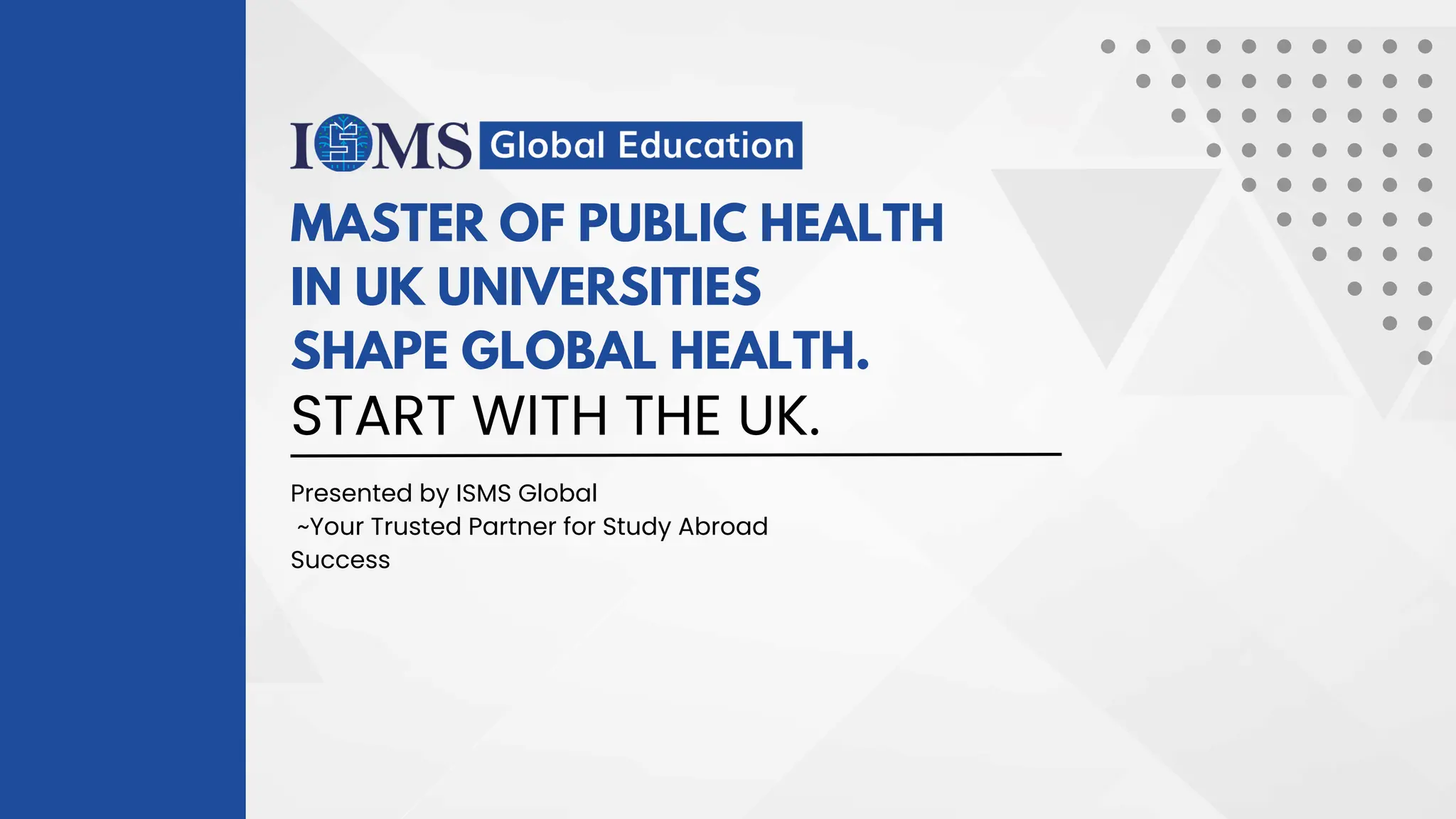 Study Master of Public Health in UK ISMS Global | PDF