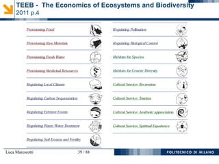 Luca Marescotti 39 / 88
TEEB - The Economics of Ecosystems and Biodiversity
2011 p.4
 