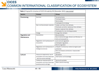 Luca Marescotti 68 / 88
CICES
COMMON INTERNATIONAL CLASSIFICATION OF ECOSYSTEM
 