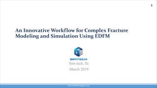 An Innovative Workflow for Complex Fracture
Modeling and Simulation Using EDFM
Sim tech, llc
March 2019
www.simtechnologyus.com
1
 