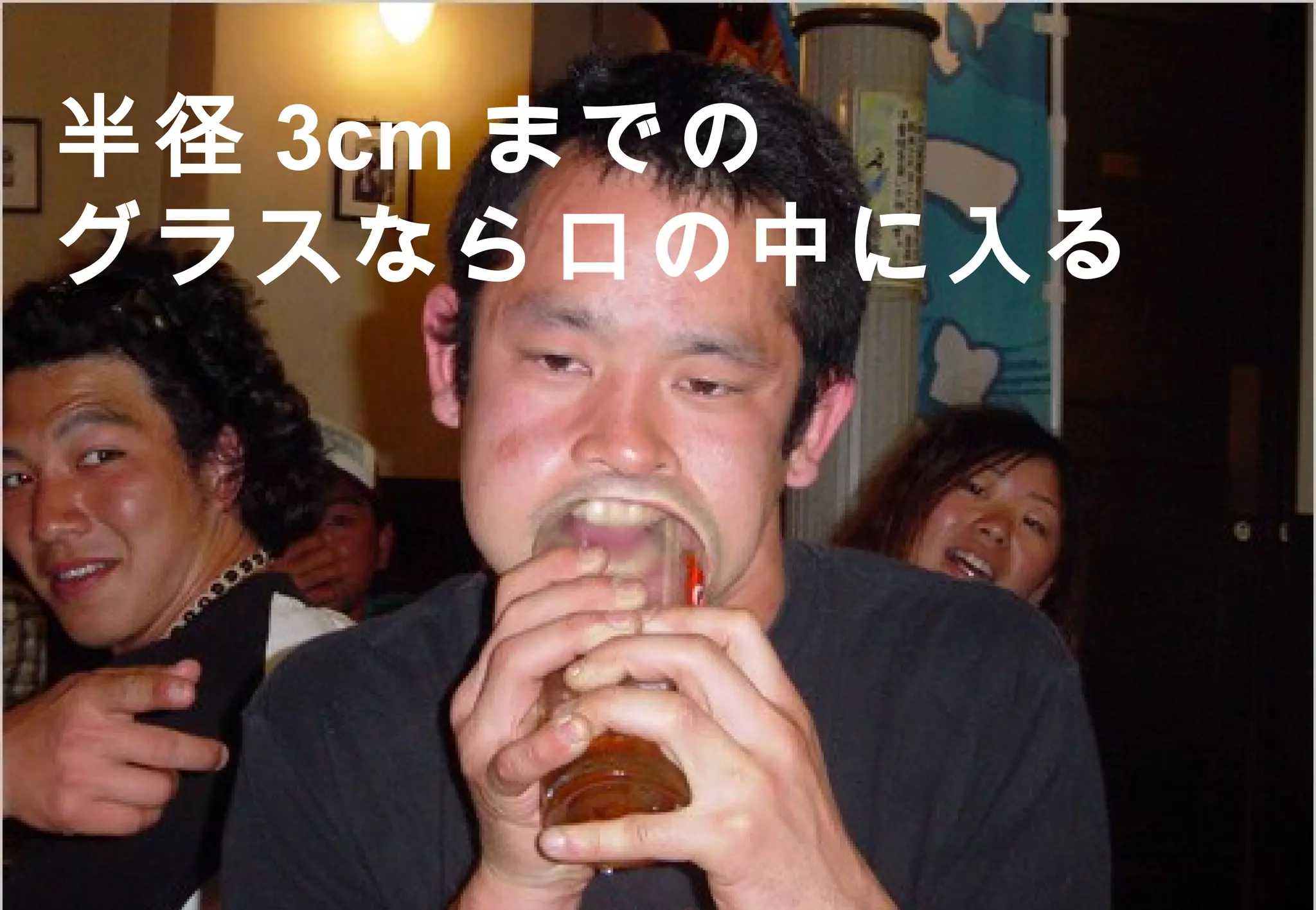 半径 3cm までの
     グラスなら口の中に入る




            ©2008 Your Company or name All Rights Reserved. | Proprietary and Confidential
28
 