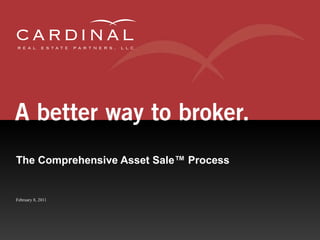 The Comprehensive Asset Sale™ Process 