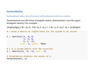 R Matrix Math Quick Reference | DOCX