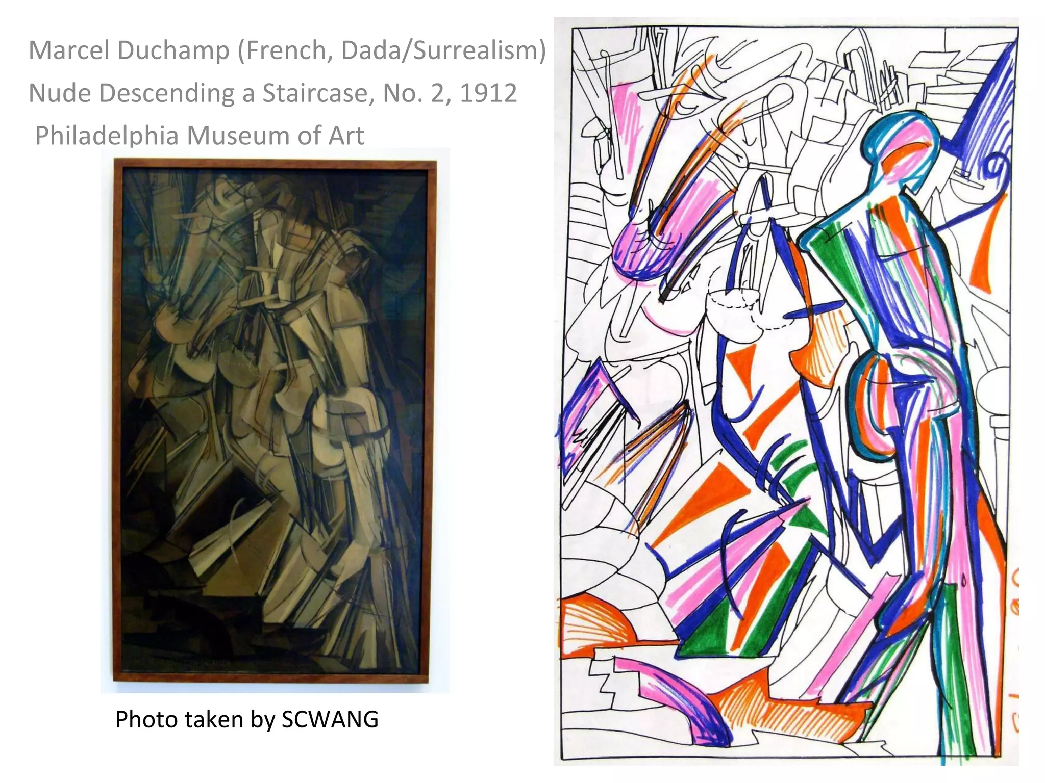 Marcel Duchamp (French, Dada/Surrealism)  Nude Descending a Staircase, No. 2, 1912   Philadelphia Museum of Art Photo taken by SCWANG 
