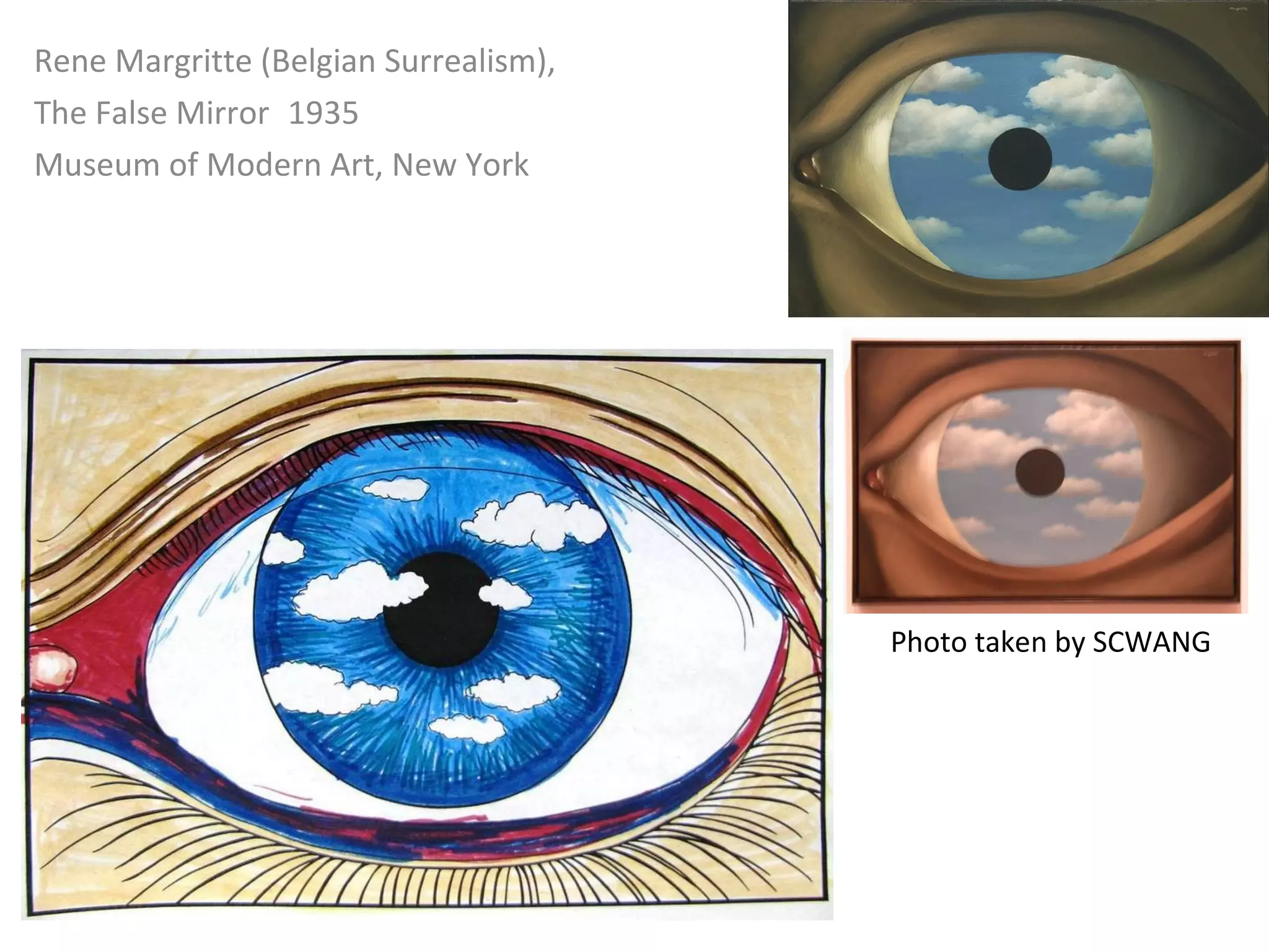 Rene Margritte (Belgian Surrealism),  The False Mirror 1935 Museum of Modern Art, New York Photo taken by SCWANG 