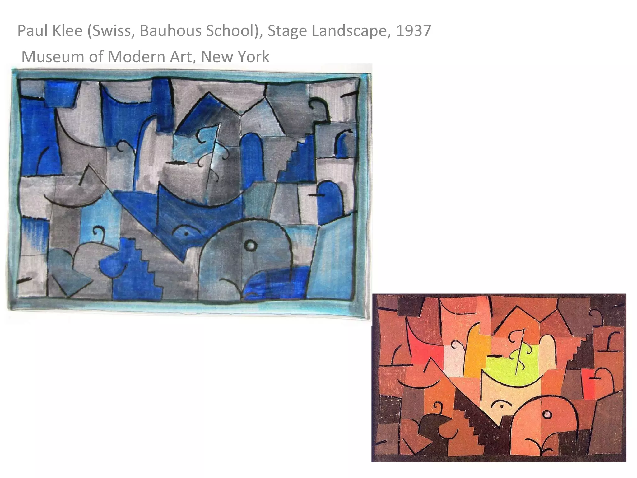 Paul Klee (Swiss, Bauhous School), Stage Landscape, 1937   Museum of Modern Art, New York 