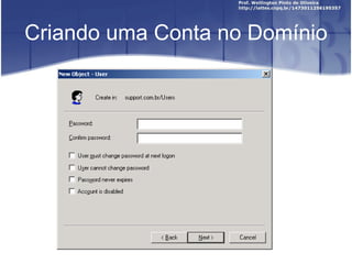 Criando uma Conta no Domínio 