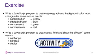 JavaScript - Chapter 11 - Events | PPT