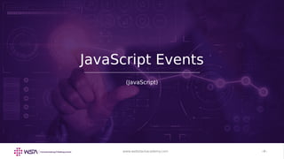 JavaScript - Chapter 11 - Events | PPT